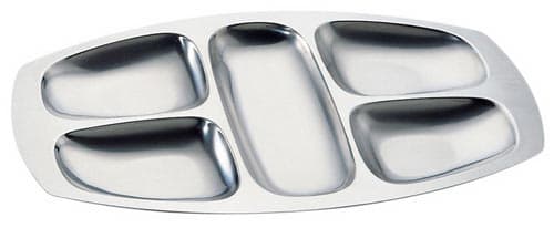 Hors d'oeuvre tray with 5 sections — 130 | Metallurgica Motta
