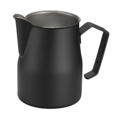 Black professional Europa milk jug — 2550 | Metallurgica Motta