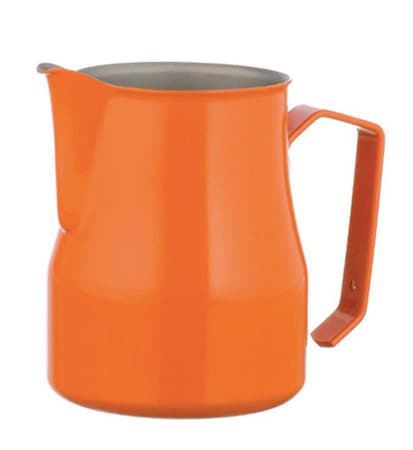 Orange professional Europa milk jug — 2650 | Metallurgica Motta