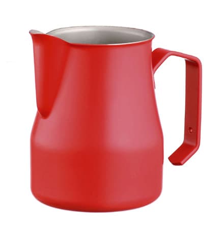 Red professional Europa milk jug — 2750 | Metallurgica Motta